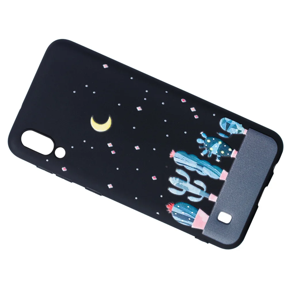

Embossed Phone Cover Exquisite Anti-Fall Anti-Scratch Frosted Texture Soft Phone Case TPU Fully Covered Soft Phone Shell for M10