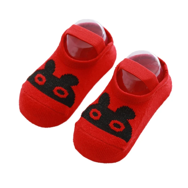 Детские носки мягкие с мультяшным принтом для новорожденных мальчиков и девочек