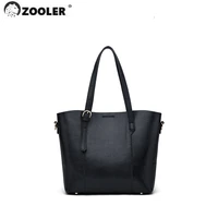 zooler new genuine leather handbags winter tote bag women large capacity business high quality black bussiness bags wg388