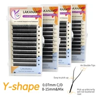 y shaped premium lashes individual eyelash extensions all size cilios d curl lashes tray volume cilios