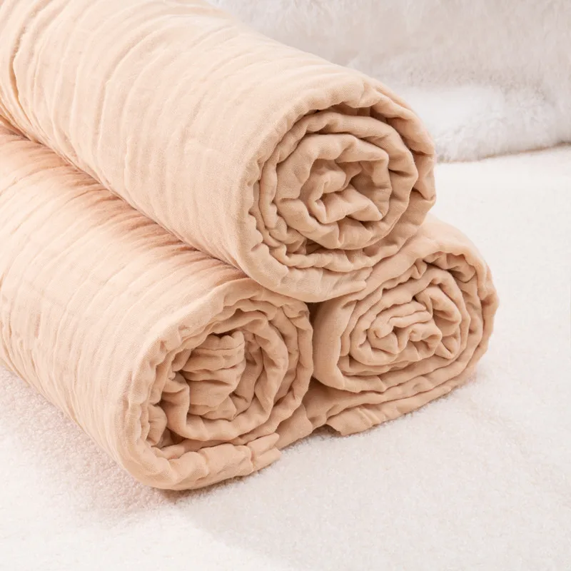 

Muslin Baby Blanket Cotton Receiving Blanket for Kids Baby Swaddle Wrap Blanket 6 Layers Sleeping Quilt Bed Cover