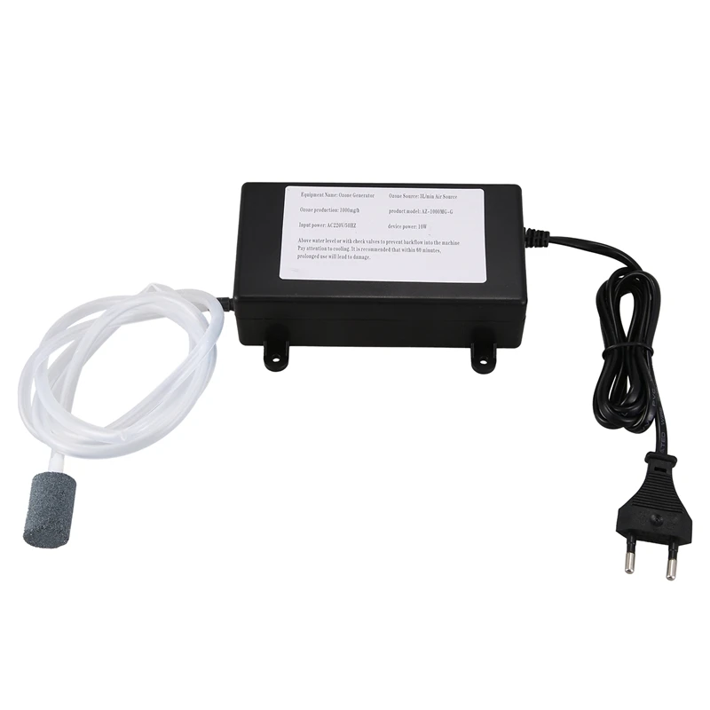 

HOT SALE Ozone Generator 1000Mg Ozonizer Water Air Purifier Cleaner Treatment Fruit Vegetable Fish Tank ,EU Plug