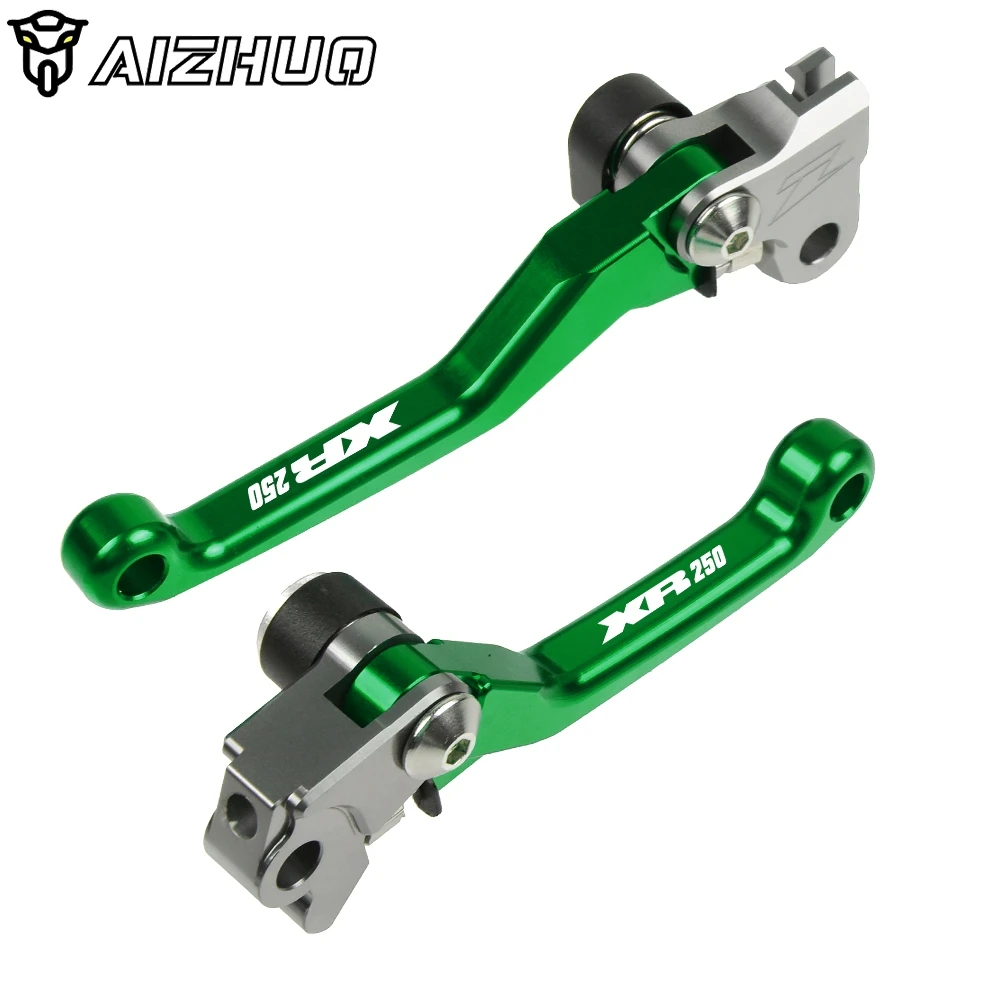 GREEN ЧПУ Сводные сцепные рычаги для HONDA XR250 XR 250 1995-2007 2006 2005 2004 2003 2002 мотоцикл рычаги для ДЕРТ Пит байка - Цвет: GREEN