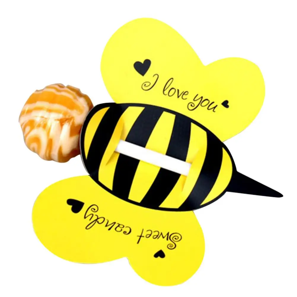 50 шт./лот леденцов украшения в подарок с милым рисунком пчелы божья коровка