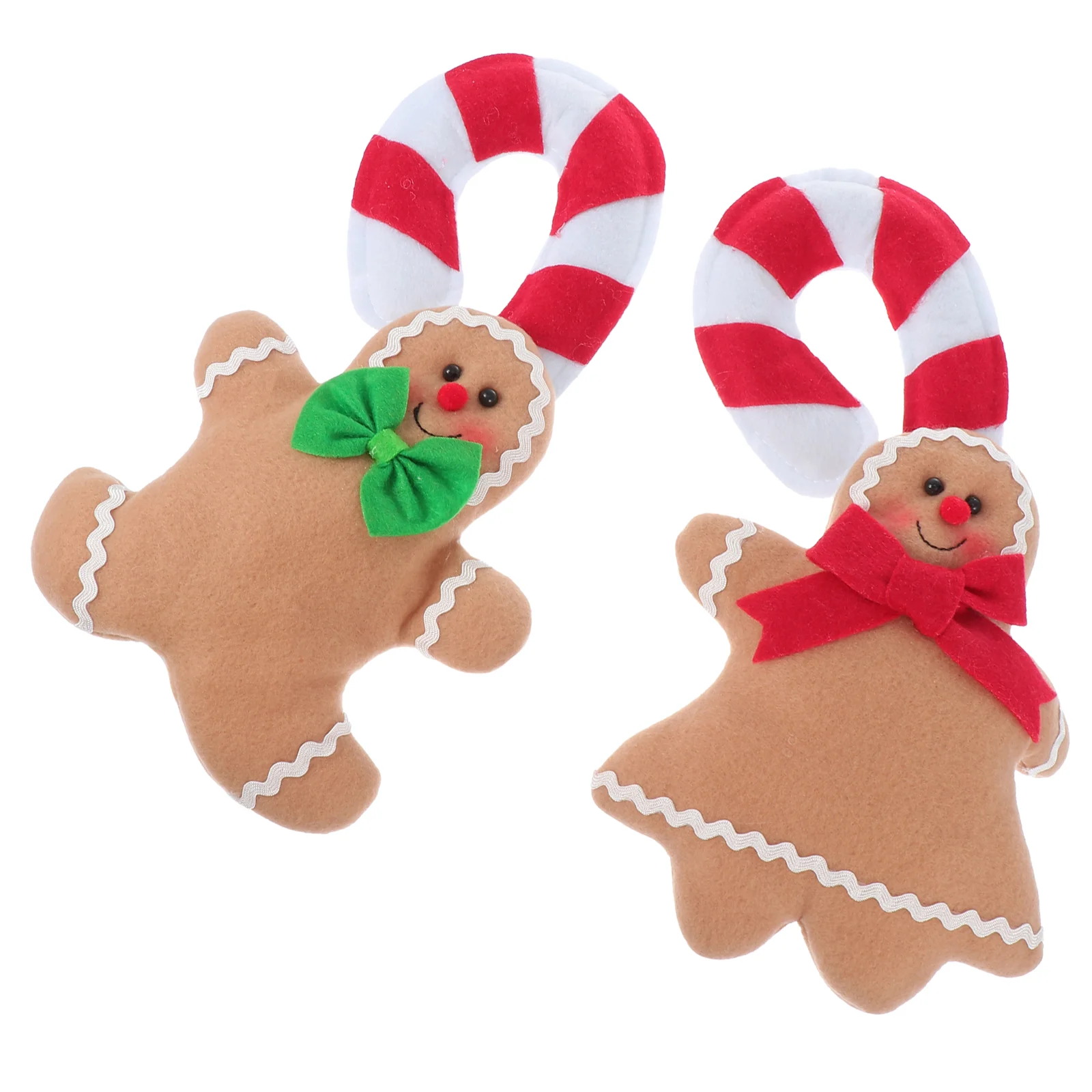 

2Pcs Delicate Xmas Hanging Decors Christmas Door Knob Decors Xmas Pendants