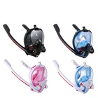 Полностью сухая двойная дыхательная маска для взрослых, маска для дайвинга, полностью закрывающая лицо трубка, силиконовые маски для подводного плавания для мужчин, женщин, мужчин, противотуманные принадлежности для плавания с аквалангом, Мужские t