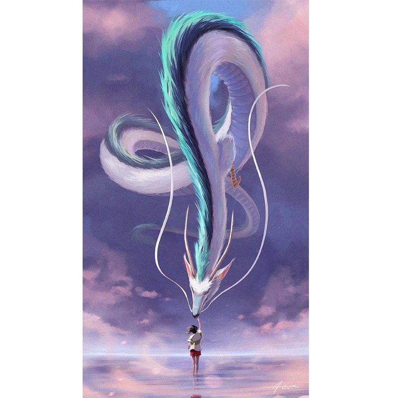 

5D DIY Diamond Painting Hayao Miyazaki Cartoon Anime Spirited Away Mosaic Picture Embroidery Rhinestone Cross Stitch Kit Artwork