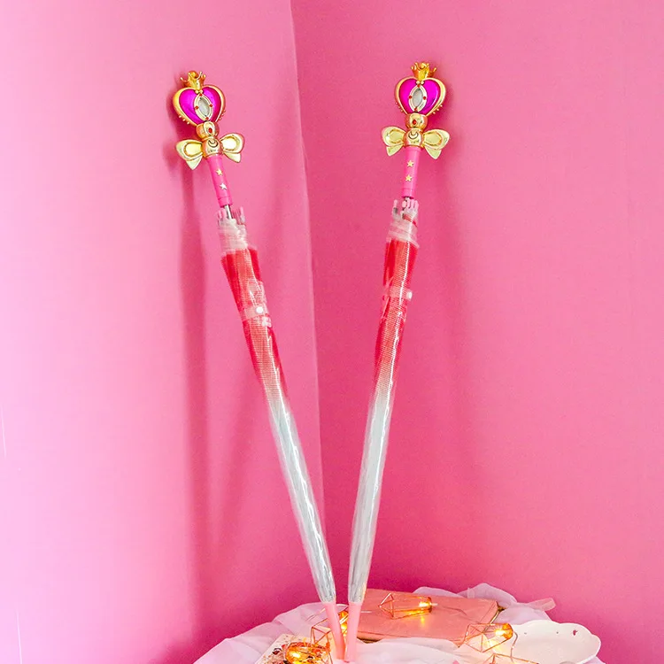 

Sailor Moon Umbrella Magic Stick Wand Anime Action Figure Print PED Cartoon Creative Cosplay Long Handle Tsukino Usagi Prop Doll