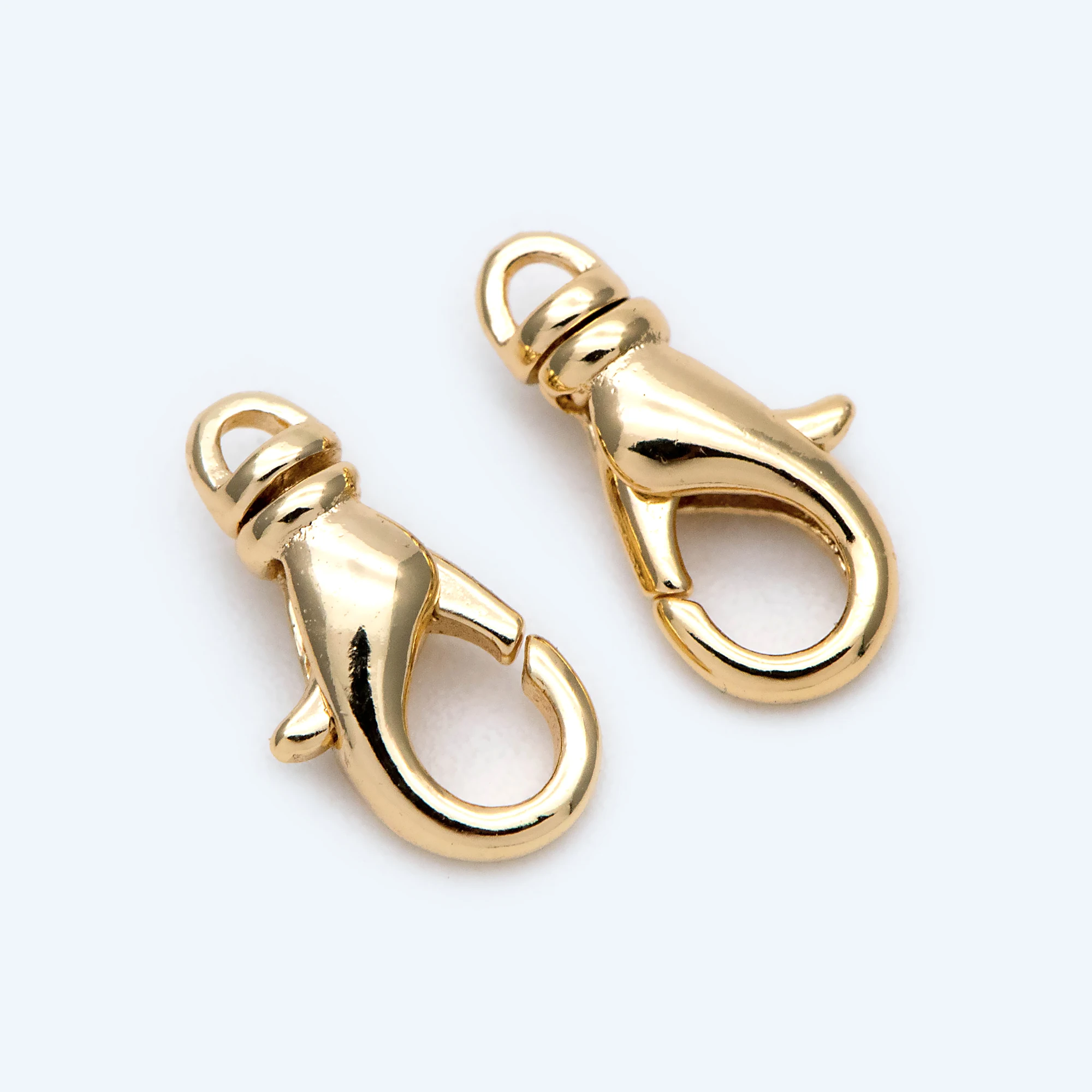 

10pcs Gold Lobster Claw Clasps, 12x6mm, Real Gold Plated Brass, Necklace Bracelet Clasps (GB-1842)