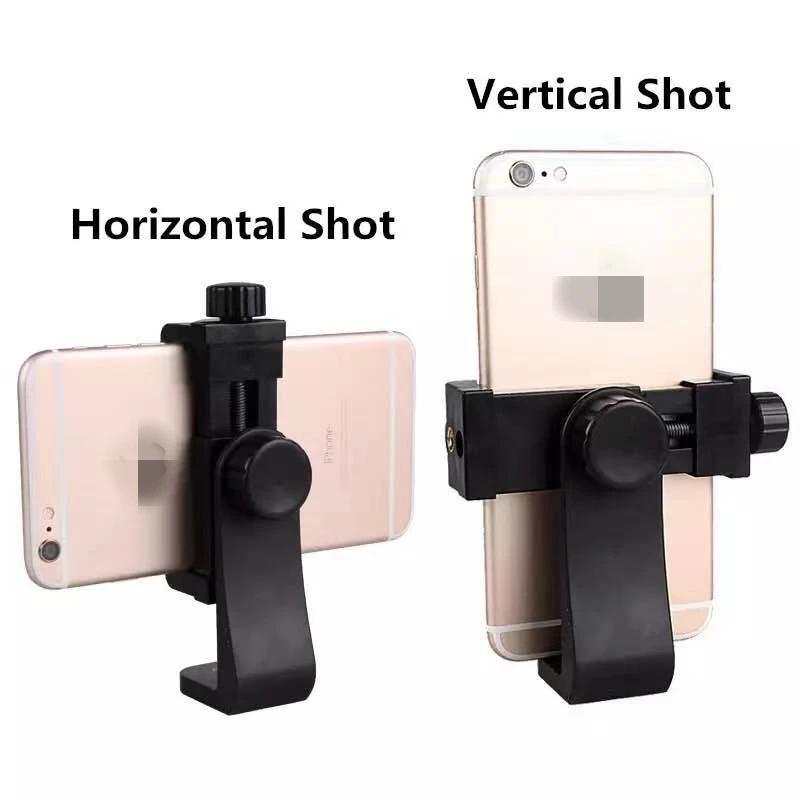 360 Degree Mobile Phone Clip Compatible With All 1/4 Screw Cellphone Holder Professtional Tripod Mount Adapter