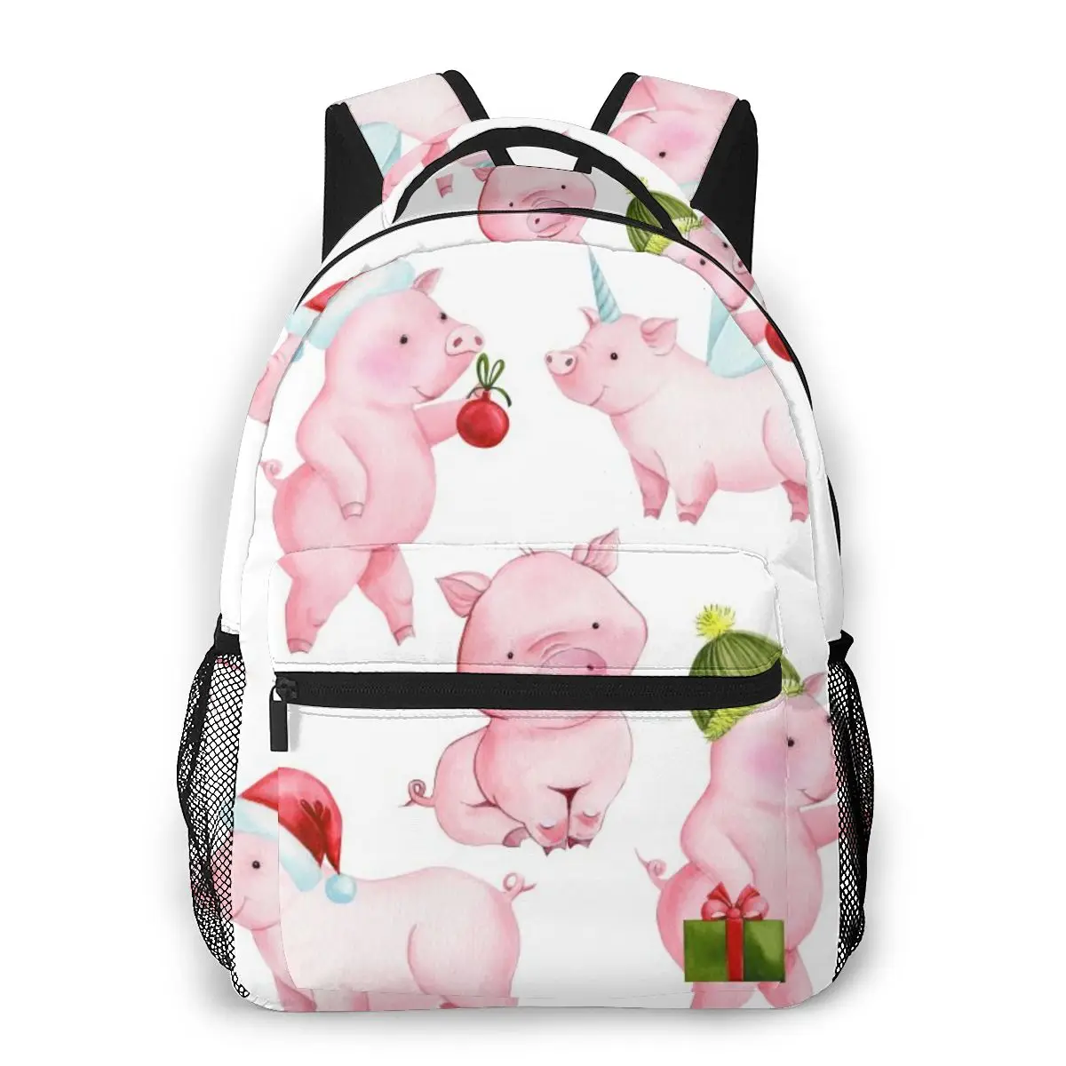 

Дорожный рюкзак, милый спортивный ранец с акварелью и розовой свиньей, уличный рюкзак для скалолазания