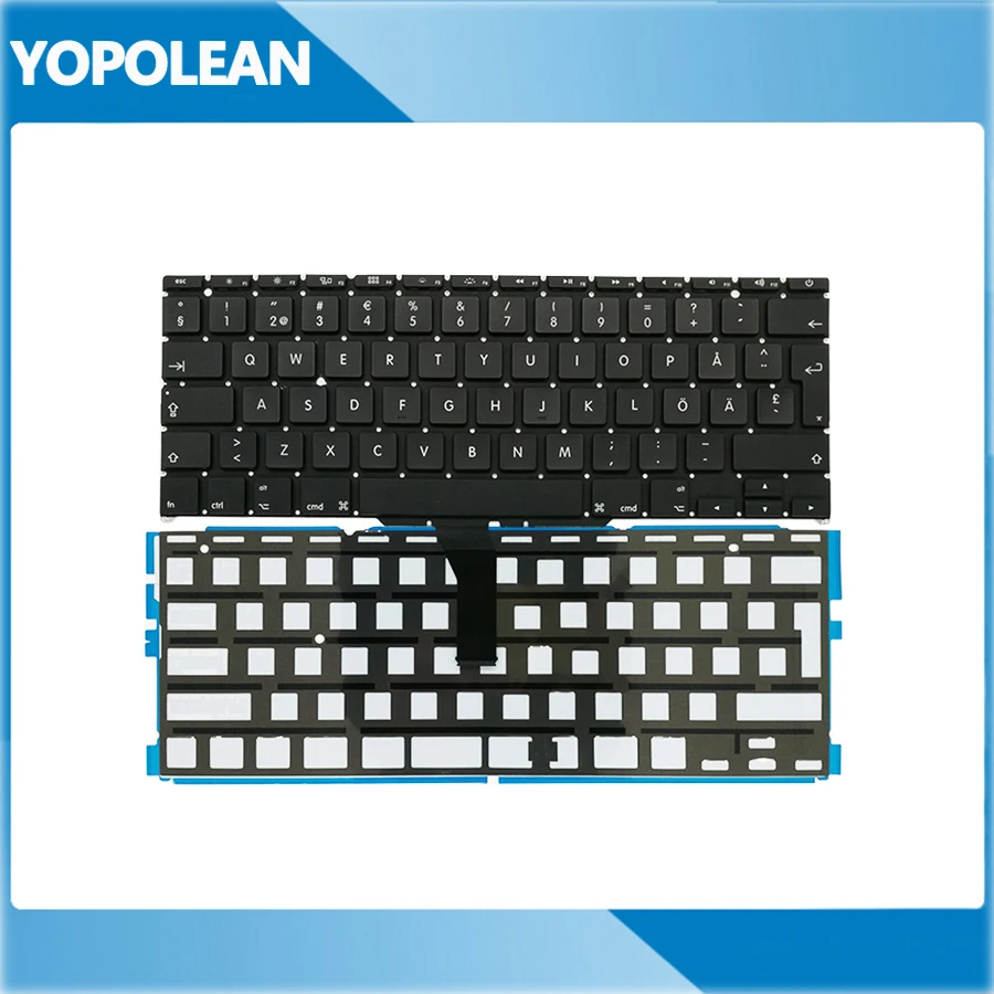 

5 шт./лот, новая шведская клавиатура + Подсветка для Macbook Air 11 "A1465 A1370 2011-2015 лет