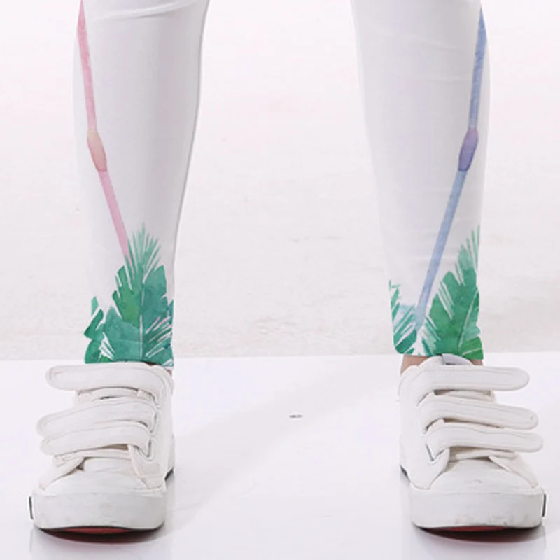 

Spring Selling Retail Girls Leggings 5-12Years Teenager Clothes 3D Computer Printing Pencil Pants Soft Trousers Children Legging