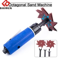 mini pneumatic eight petal octagonal sanding machine air die grinder 2500rpm for polishing rust removal cutting rotating tools