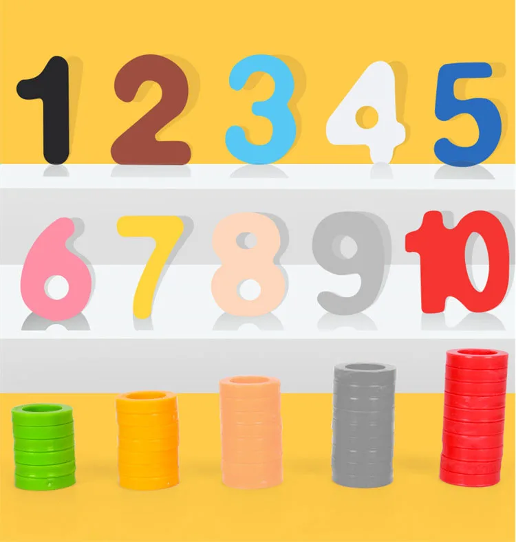 Детская игрушка Монтессори 5 в 1 занятая искусственная деревянная форма цвета