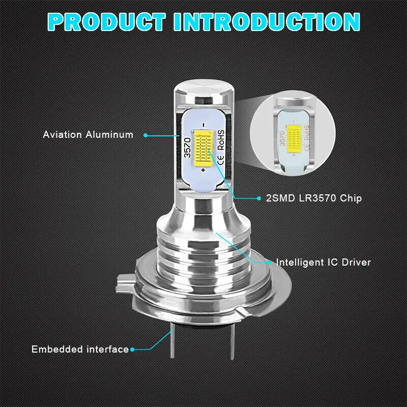 Автомобильные противотумансветодиодный СВЕТОДИОДНЫЕ Фары H8 H11 9005 HB3 9006 HB4 дневные