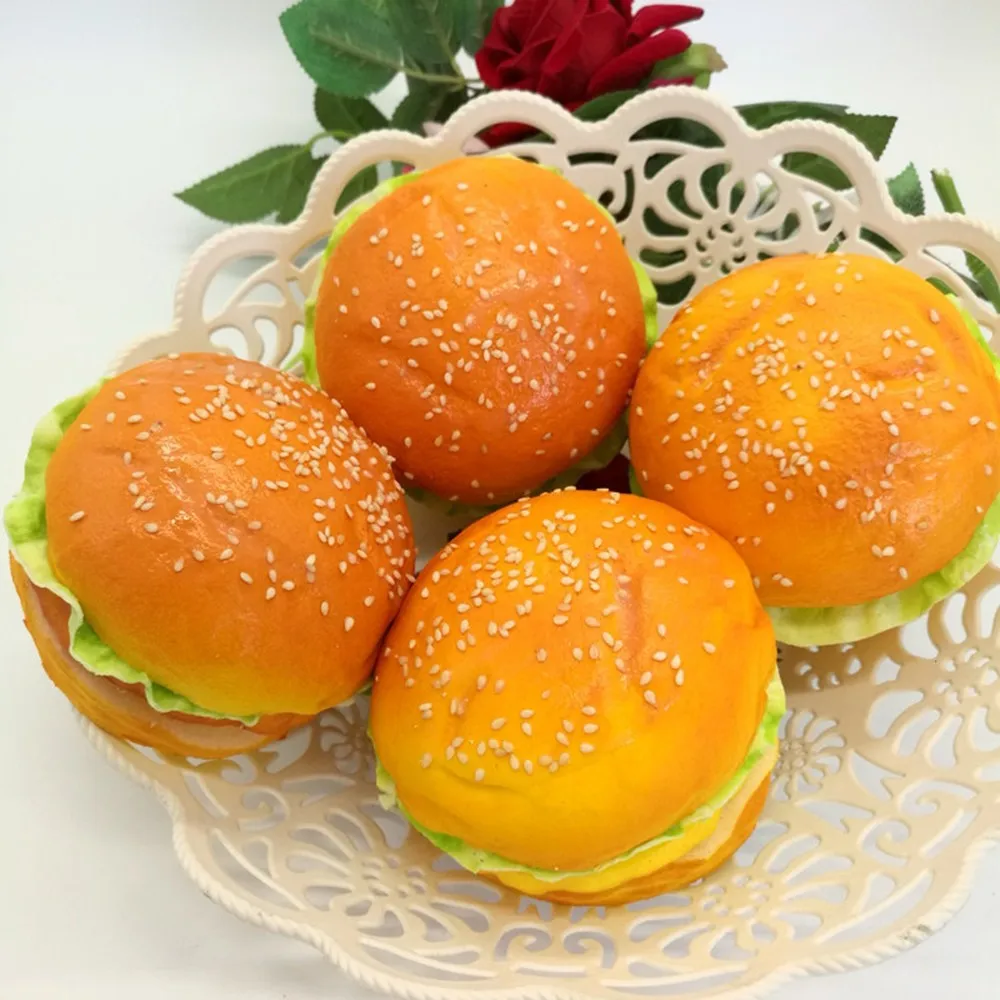 Новая искусственная кожа еда s имитация овощей гамбургер хлеб модель