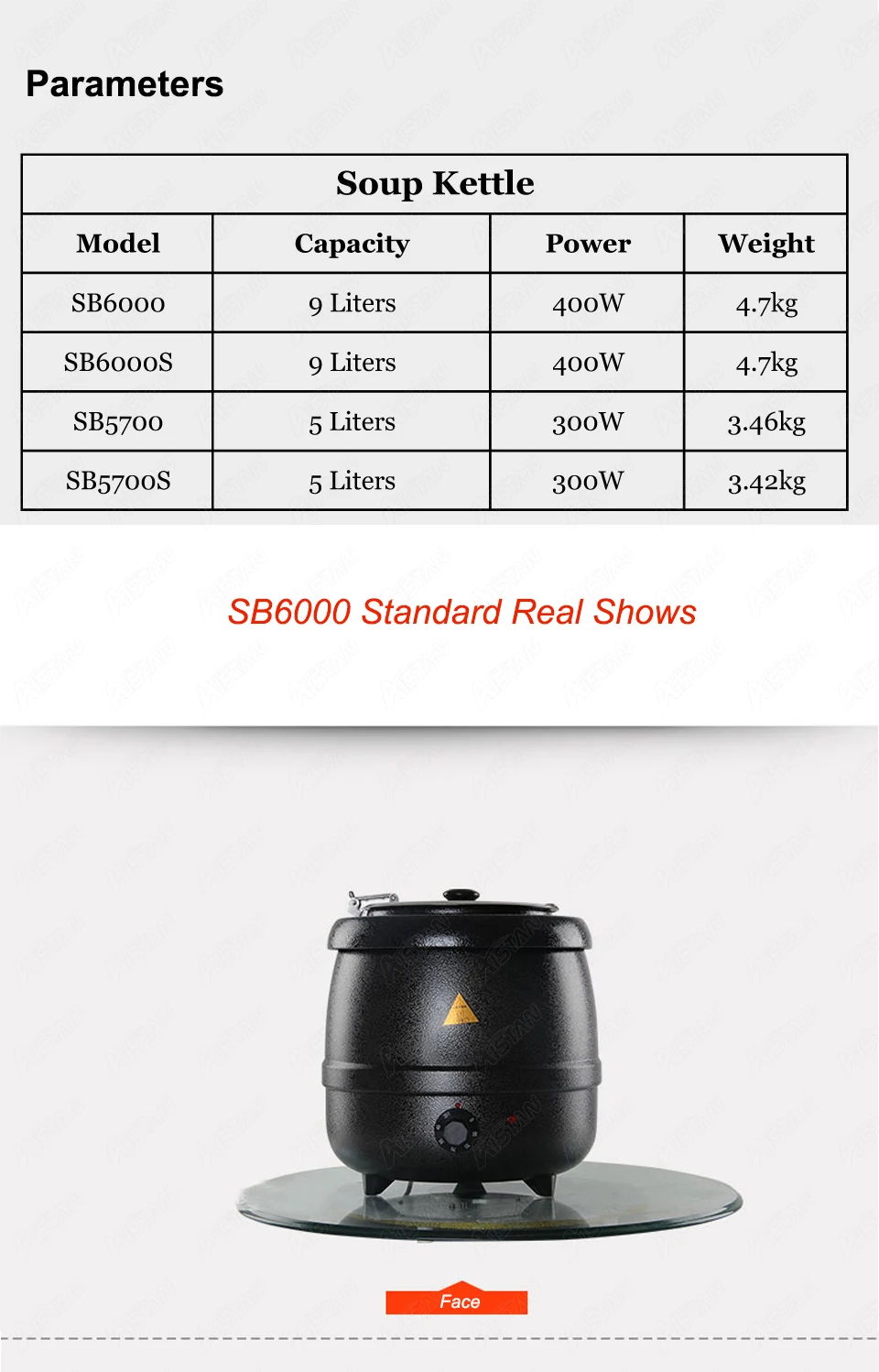 SB6000 электрический чайник для супа буфета/чаффира оборудование коммерческого