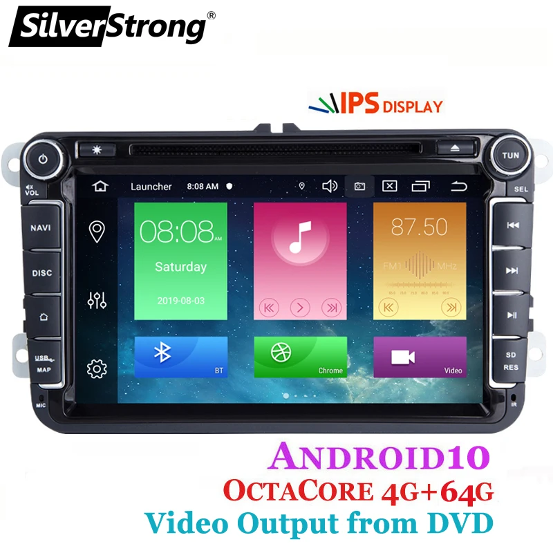SilverStrong IPS 4G 64G Android 10 0 VW автомобильный DVD TPMS для Volkswagen PASSAT Golf MK6 Navi GPS B5 B6 B7|car dvd for vw|car