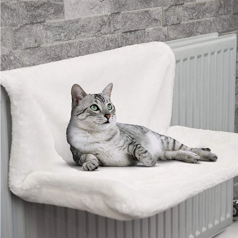 

Warm Cat Hanging Hammack Radiator Bed Soft Fleece Durable Metal Iron Pet CradleHammocks Kitten SmallPets Sleeping Beds