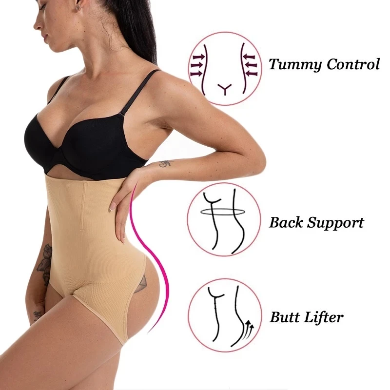 Slimming Body Shaper Waist Trainer Bodysuit Women Push Up Butt Lifter Strap Waist Cincher Tummy Control Panties Shapewear