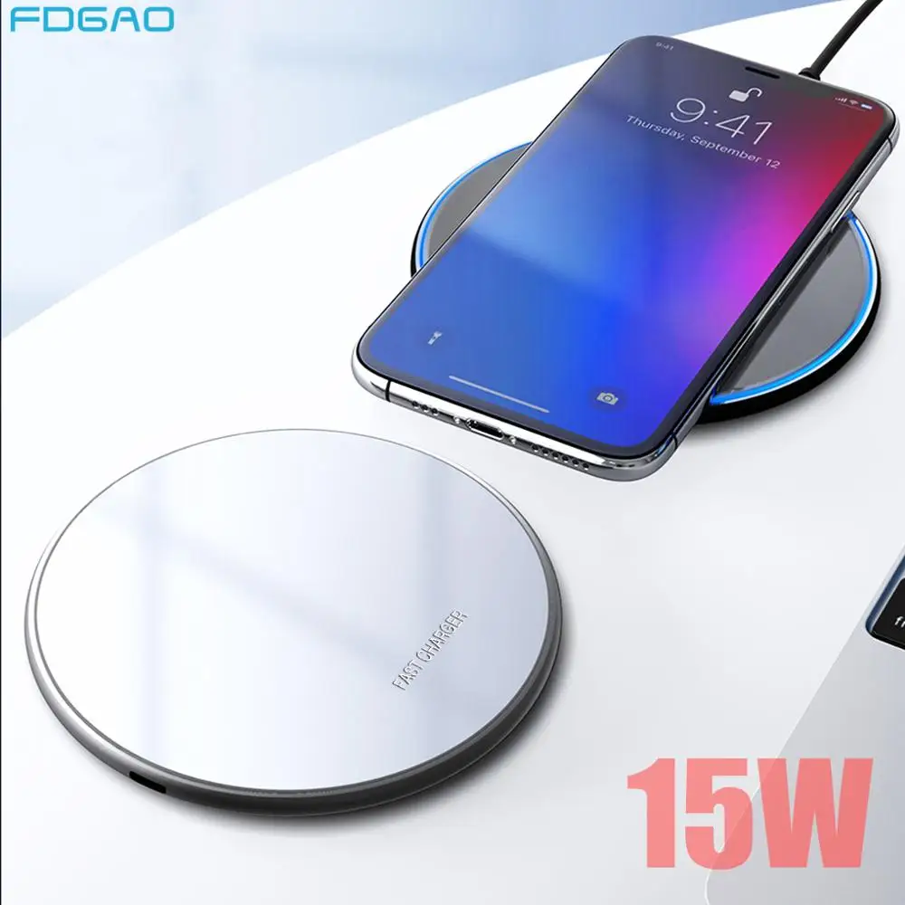 Беспроводное зарядное устройство FDGAO 15 Вт для Samsung S10 S9 Note 10 9 USB C зарядная
