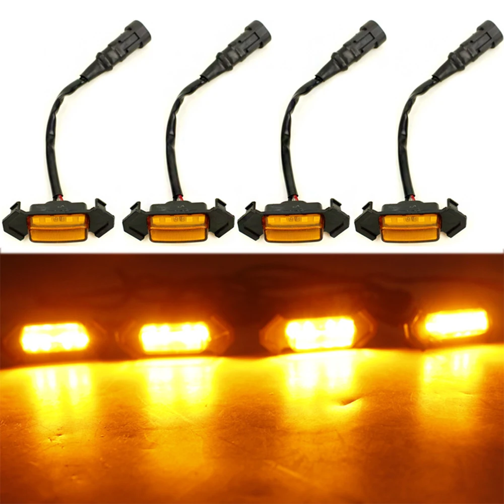 

4PCS DRL LED Running Lights for 2016-2019 Aftermarket Toyota Tacoma TRD PRO Grille Amber Light