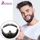 AOOSOO, искусственные усы в повседневной жизни, видео, телевизионное производство, парик из мужских волос ручной работы, искусственная борода