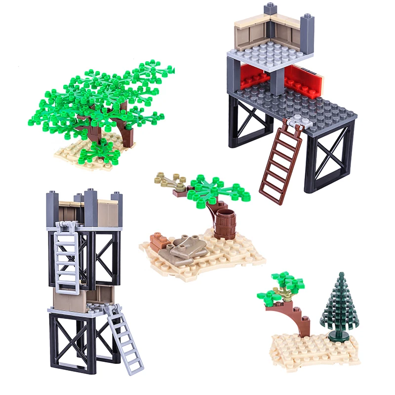 Lego без мини фигурок Аксессуары для оружия военные строительные блоки Сигнальная