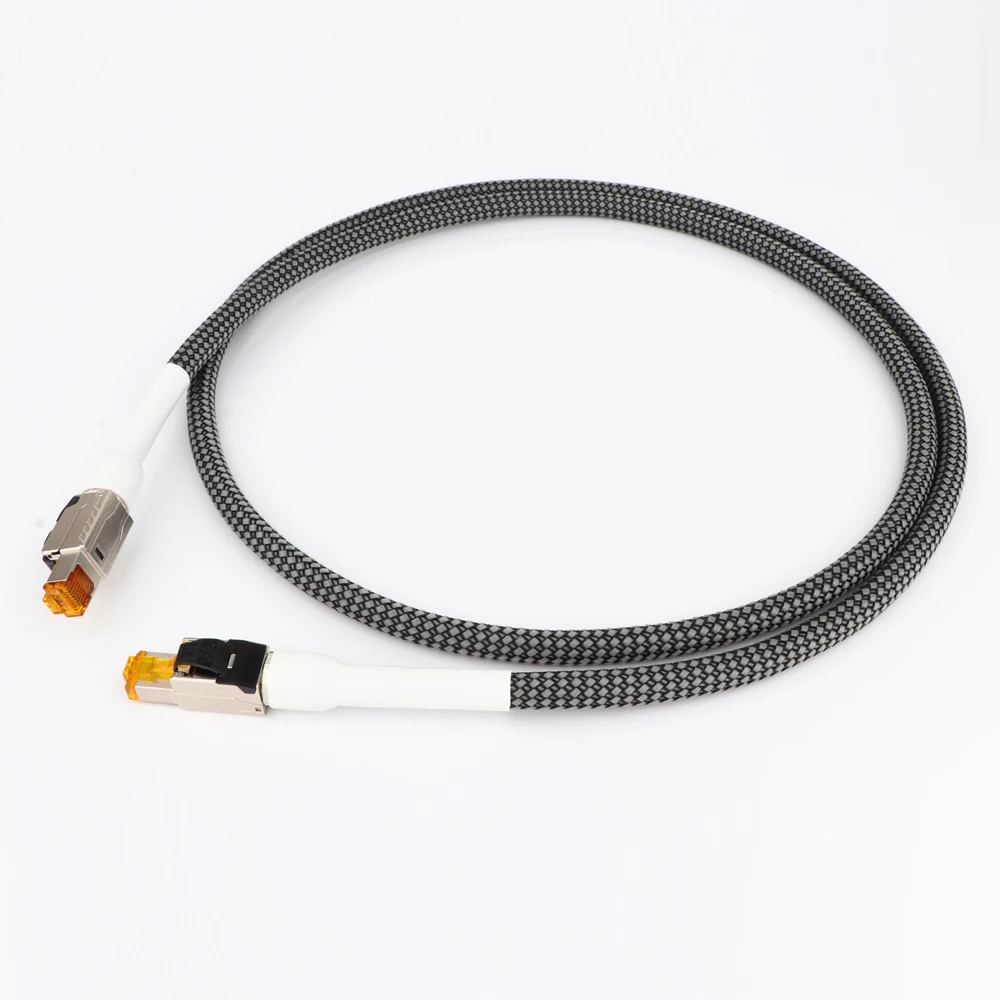 Медный кабель Monosaudio CAT8 99.998% OFC скоростной Ethernet Cat8 сетевой Соединительный RJ45 с