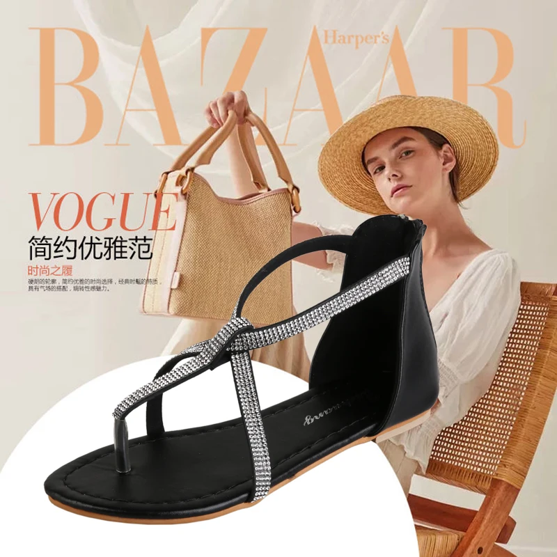 

2021 Summer Sands Casual Shoes Women's Shoes Sandals Korean Fashion Trendy Beach Shoes Open Toe Flat Heel Roman Bohemian