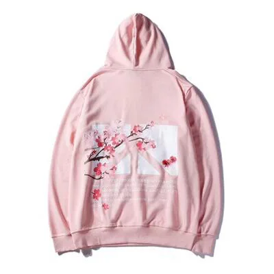 Pink April MOMO модные зимние мужские и женские толстовки осень вишневый цвет печать хип хоп толстовки Harajuku Высокая уличная одежда - Цвет: Pink
