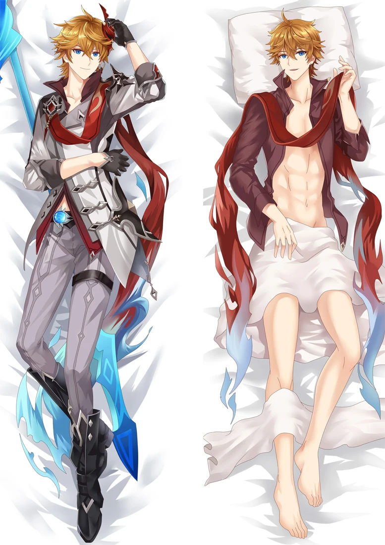 

Game Genshin Impact Tartaglia Cosplay Dakimakura Pillow Case Cartoon Anime Accessories