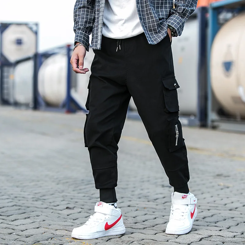 

Casual Streetwear Hip Hop Pants Men Loose Harem Pants Black Army green Pockets Design Men's Cotton Track Joggers Trousers 5XL
