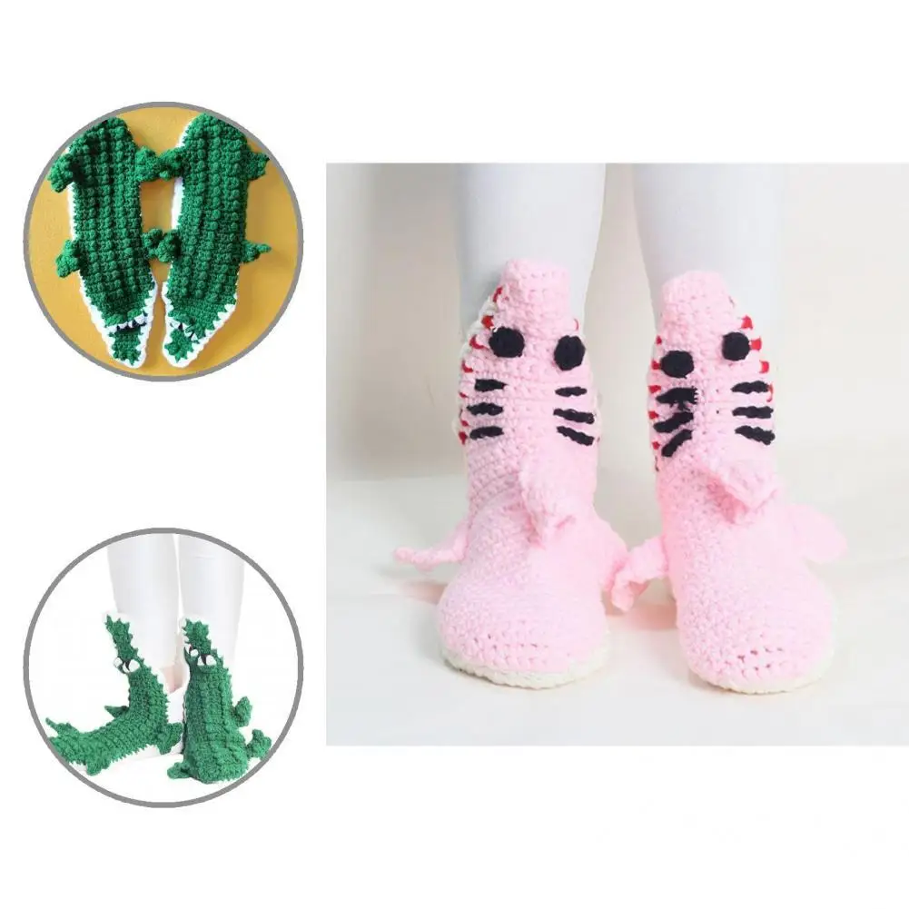 

1 Pair Warm Socks Durable Cartoon Design Warm Socks Thickened Lovely Indoor Socks