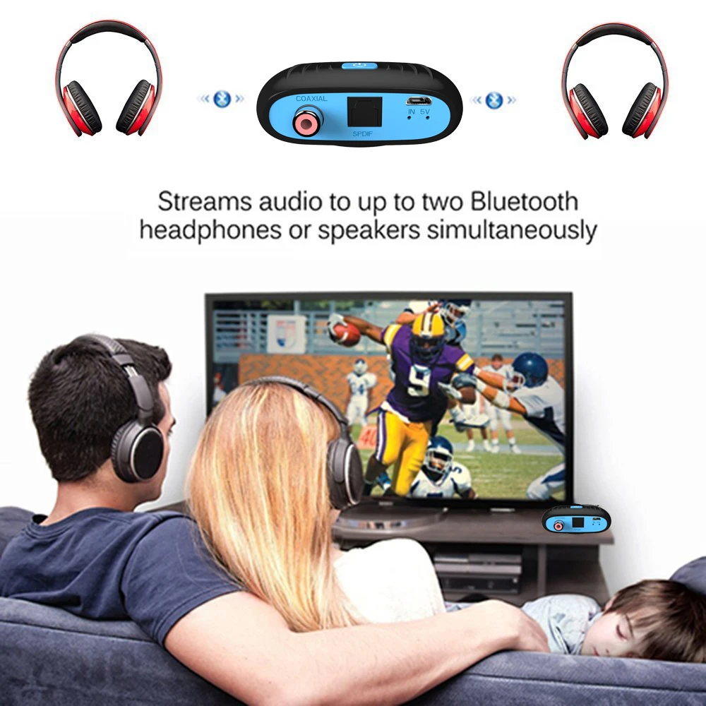 Двухканальный Bluetooth Aptx LL с низкой задержкой цифровой коаксиальный SPDIF Оптический