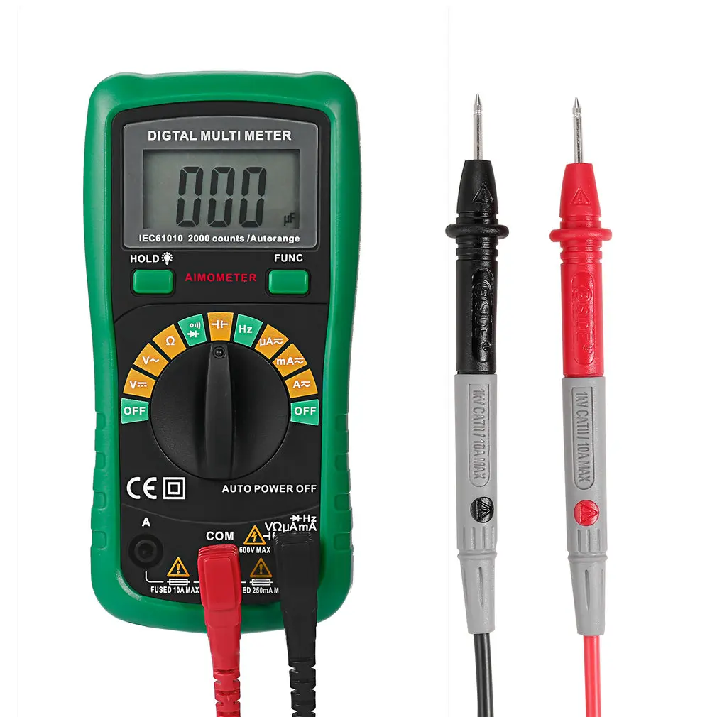 3.5 inch LCD Display Digital Multimeter Temperature Capacitance Frequency Test Auto Power Off Low Voltage Indication Backlight |