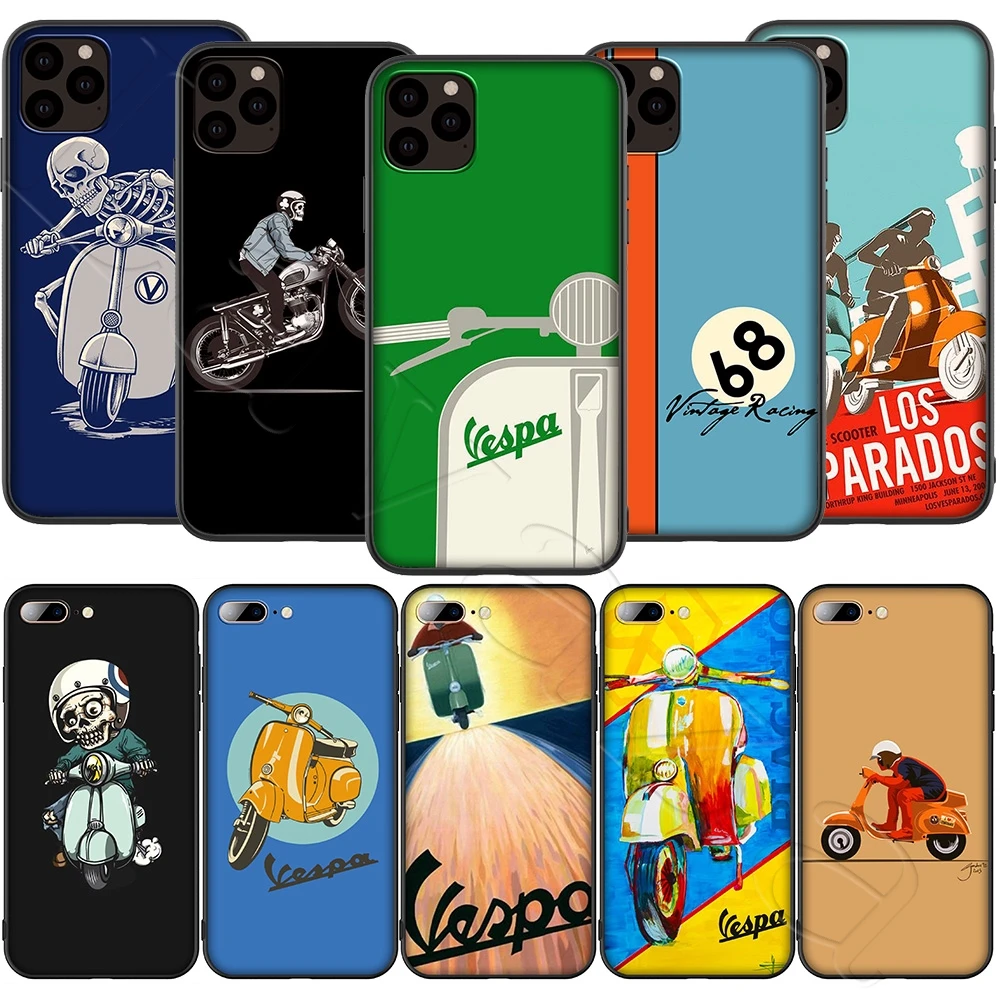 Силиконовый мягкий чехол Lavaza Vespa Scooter для iPhone 12 Mini 11 Pro XS Max XR X 8 7 6 6S Plus 5 5S SE |