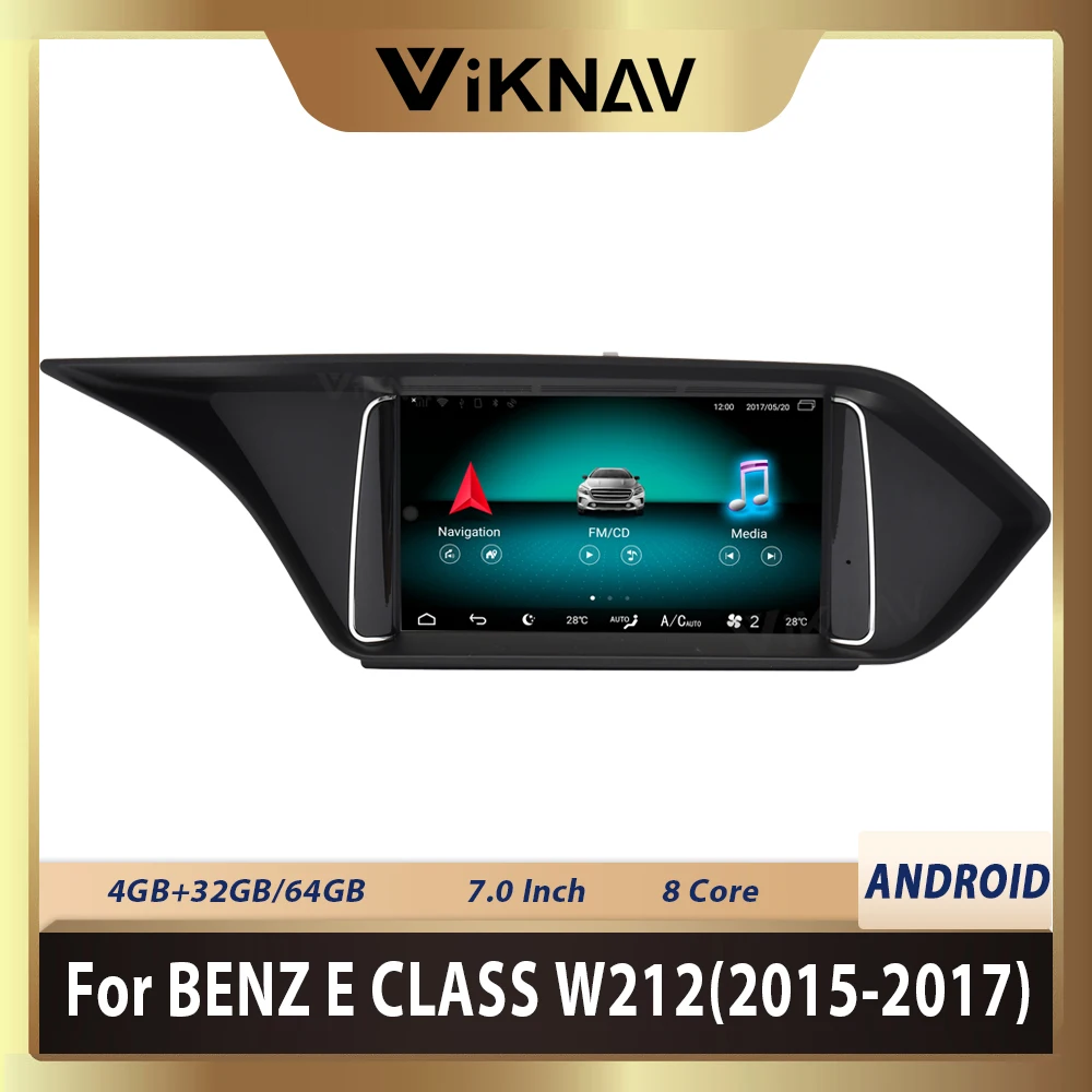 

Автомобильный мультимедийный видеоплеер, Android 9,0, для Benz E Class W212, 2015, 2016, 2017, wi-fi, TV