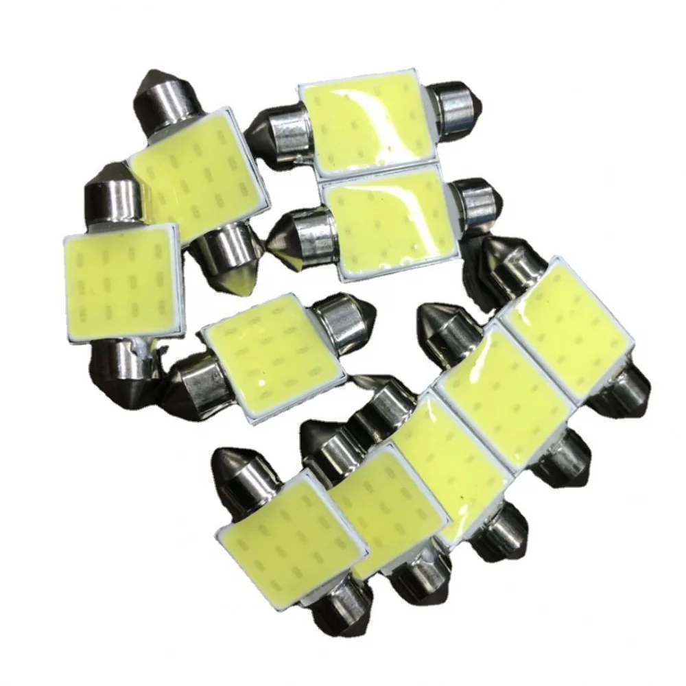 

10pcs Car Interior Reading Lights Cob Dc Tail Led Tube 24v Truck Bulbs Double Pointed Superbright Indicator Lamp Accessories