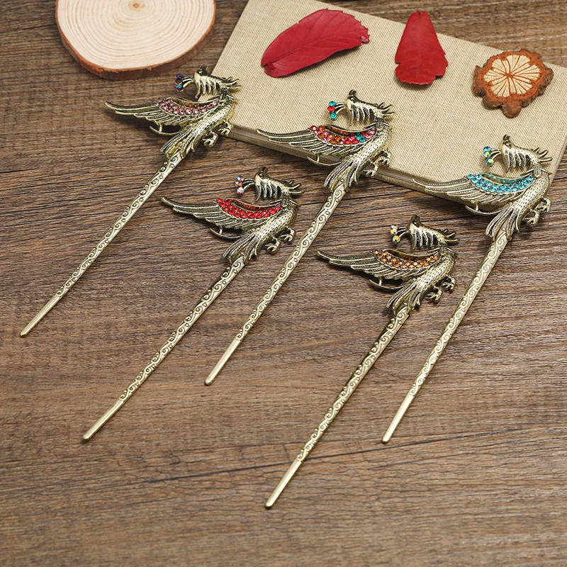 Женская Винтажная заколка для волос с Фениксом | Украшения и аксессуары