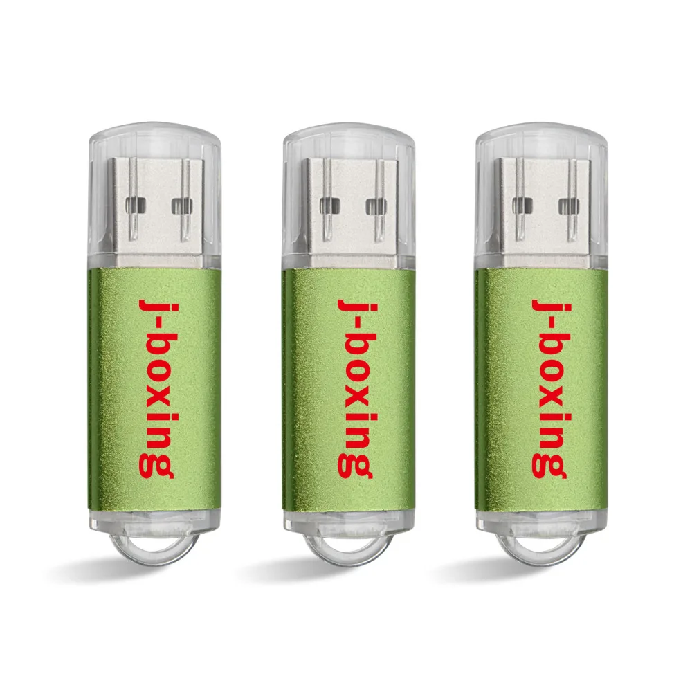Зеленый 3 шт. j-боксерский USB флеш-накопитель 64 ГБ 32 ГБ 16 ГБ 8 ГБ 4 ГБ Флешка USB 2,0 карта памяти Jump Drive zip-накопители для компьютера оранжевый - Цвет: Зеленый