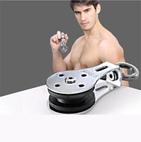 1 pc stainless steel heavy duty pulley 300kg max loading for bearing lifting and high pull down chest fly straps training