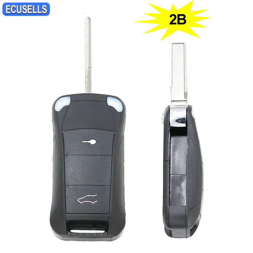 Складной чехол с 2 кнопками умный для Porsche Cayenne 2004 2005 2006 2007 2008 2009 2010 2011|Заготовки