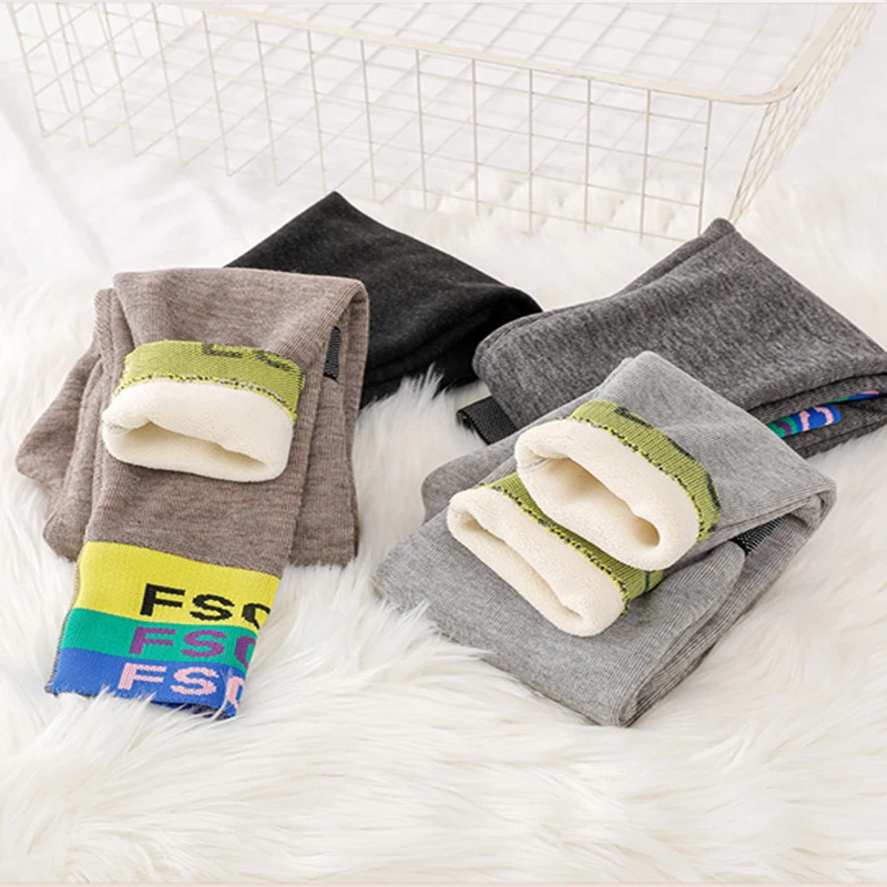 

EuerDoDo Autumn Winter Girls Leggings Warm Thicken Children's Leggings Skinny Pants Print Trousers Casual Kids Clothes