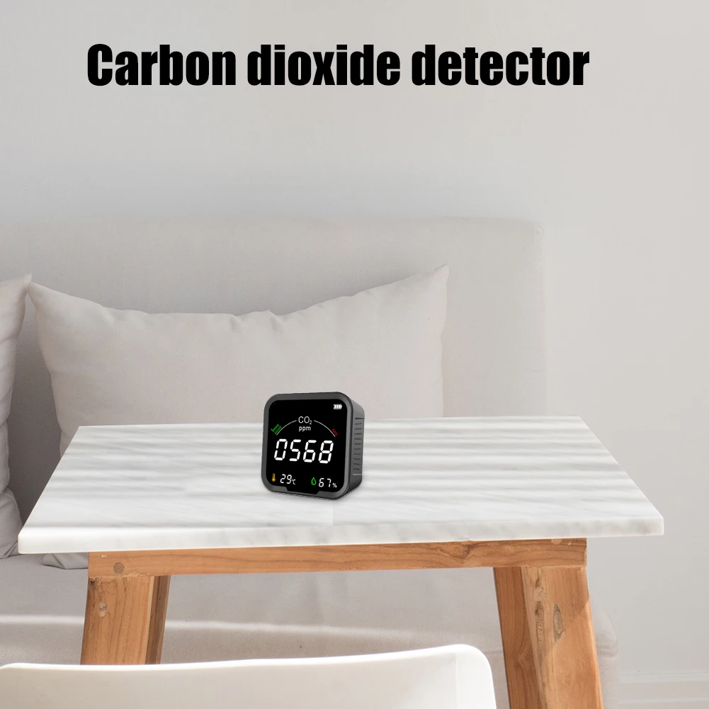 Multifunctional 3 in1 CO2 Meter Digital Temperature Humidity Tester Air Quality Monitor Carbon Dioxide Detector | Инструменты