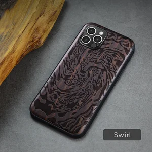 elewood ebony wood for iphone 13 7 8 plus 12 mini 11 pro max x xs xr se2020 silicon bumper case phone protective back cover hull free global shipping