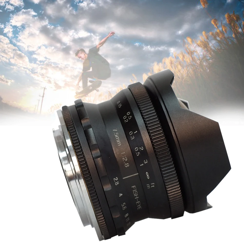 7.5mm .8 Mini Steady Accessories Macro Frame Portable Fisheye Lens Black Handheld Camera Photography Wide Angle For Canon | Электроника