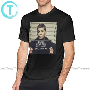 Dean Winchester T Shirt Supernatural Blue Steel T-Shirt Graphic Awesome Tee Shirt Casual Short Sleeve Plus Size Men Tshirt