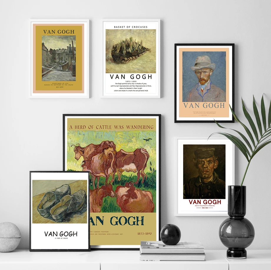

Van Gogh Animal Cow Portrait Landscape Canvas Painting Famous Classic Wall Art Picture Poster and Print Gallery For Living Room